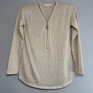 Soft Surroundings Women's Valentina Sweater 1/2 Zip Size S Relaxed Classic Comfy